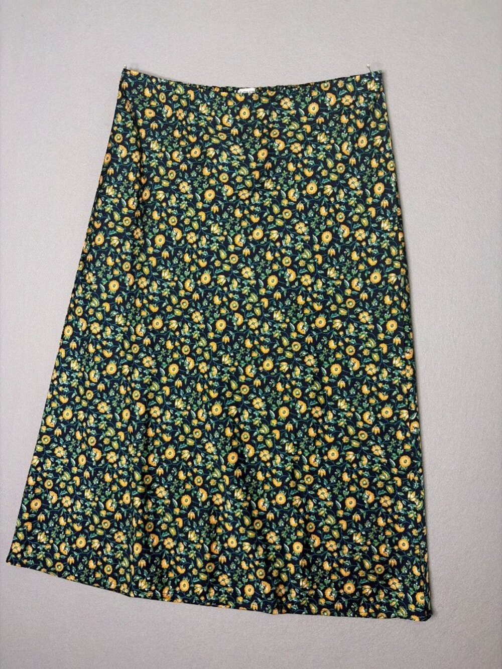 J. Crew Sating Floral A-Line Midi Skirt Size M Casual Preppy Cottagecore